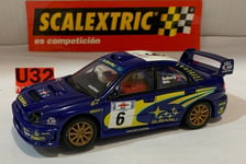 Slot Car Scx scalextric 6080 Subaru Impreza WRC #6 Acropolis Solberg-Mills