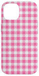 Coque pour iPhone 14 Nappe simple rose à motif sans couture