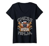 Womens Chess Player Kids Checkmate Chess Kids V-Neck T-Shirt