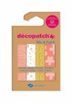 Décopatch DP036C - Une Pochette de 4 Feuilles Décopatch - Dimensions : 30 x 40 cm - Papiers imprimé, Rose, tendre - Mix & Patch - A partir de 5 ans, DIY, création, rénovation, activité créative