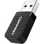 GRACEZING Adaptateur WiFi USB sans Fil Dongle AC 650-1300Mbps Adaptateur WiFi USB 2.4G 5.8 Ghz Antenne de Carte réseau WiFi LAN Récepteur PC Prise en Charge de Windows XP/ 7/8/ 8.1/10 Mac 10.9-10.14