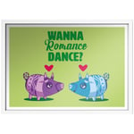 Viva Piñata Wanna Romance Dance Pig Art Print Giclee Art Print - A3 - White Frame