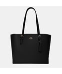 Coach Womens Leather Mollie Tote Bag - Black - One Size