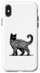 Coque pour iPhone X/XS T-shirt mystique chat mystique chat mandala mystique