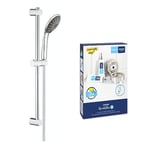 Lot de GROHE Vitalio Joy 110 Ensemble de douche 3 jets (Douchette Economie d'Eau, Barre de douche et Flexible de douche 1,75m) et GROHE QuickGlue Set S2 Kit de Collage pour Barres de Douche