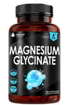 Magnesium Glycinate - 360 High Strength Capsules Pure Magnesium - 1040mg of Magnesium Providing 208mg Elemental Magnesium Per Serving -Magnesium Supplements – Bones, Muscle Health, Vegan, UK Made