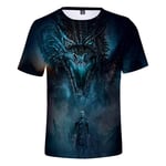 YX 3D Manches Courtes Motif T-Shirt Imprimé Unisexe Game of Thrones Walker Night King Tee-Shirt 1526,A,XS