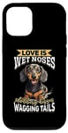 Coque pour iPhone 12/12 Pro Teckel blaireau wiener saucisse chien Love is wet nezes