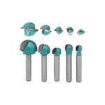 Galozzoit - aiducho 5 Pcs 6mm Tige Routeur Core Box Bits Cnc Fraise à Rainure Ronde Outils à Bois 6mm/8mm/10mm/12mm/18mm