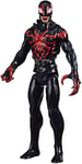 Spider-Man Maximum Venom Titan Hero Miles Morales Action Figure, Inspired By The Marvel Universe, Blast Gear-Compatible Back Port, Ages 4 And Up