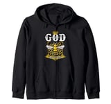 Beekeeping Humor God Save the Queen Beekeeper Zip Hoodie