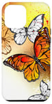 Coque pour iPhone 14 Plus Summer Orange Monarch Butterfly Artistic Nature Inspired