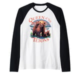 Grizzly 399 Bear Lovers Queen Of The Tetons National Park Raglan Baseball Tee