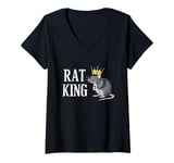 Womens Rat King The Funny Monarch of Rodents V-Neck T-Shirt