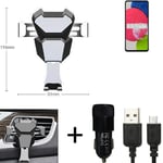 Car holder air vent mount for Samsung Galaxy A52s 5G + CHARGER Smartphone