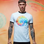 T-shirt - Rick and Morty Wubba Lubba Dub Dub Rainbow Psychedelic - Blanc / Noir - XS