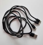 "USB-kabel till Lightning, Micro-USB, USB-C laddning, 1,2 m"