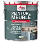 Peinture meuble cuisine - ARCAPOXY MEUBLE  RAL 7001 Gris Argent - Kit de 2.5 Kg jusqu'à 30m² pour 2 couches