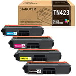 STAROVER TN423 Remplacement Cartouches de Toner Compatibles pour Brother TN423 TN-423 TN421 pour Brother HL-L8260CDW HL-L8360CDW DCP-L8410CDN DCP-L8410CDW MFC-L8690CDW MFC-L8900CDW (4 Pack)