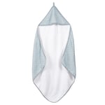 roba Cape de Bain Bébé Bio "Lil Planet" 80x80 cm - Sortie de Bain 100% Coton - Certifiée OEKO-TEX et GOTS - Bleu Clair