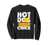 Hot Dog Chick Funny Food Humor Design Sweatshirt