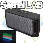 SOUNDLAB 2.0 PORTABLE BLUETOOTH WIRELESS LED DISCO PARTY LIGHT SHOW 10W SPEAKER