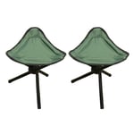 LQ ZTT 2 Set of Camping Stools Folding,12-inch Tall Lightweight Portable Tripod Camp Stools,for Backpacking Camping Hiking Hunting Fishing (Color : Green)