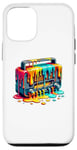 Coque pour iPhone 12/12 Pro Dripping Paint Art Radio Vintage Radios Antiques