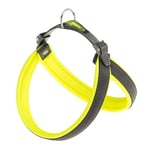 Ferplast Harnais pour Chiens de Taille Moyenne Harnais pour Chien AGILA Fluo 3 avec Rembourrage Doux, système de dégagement et d'attache Rapide, Tour de Poitrine 42-50 cm. Jaune