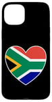 Coque pour iPhone 15 Plus I Heart Afrique du Sud – Drapeau amusant en forme de cœur