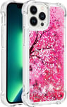 Trolsk Liquid Glitter Deksel - Rosa (iPhone 13 Pro) - mobiltelefondeksel