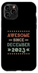 Coque pour iPhone 11 Pro Awesome Since December 2023 Birthday Design