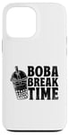 Coque pour iPhone 13 Pro Max Boba Break Time Thé au lait Bubble Tea Boba Pearl Lover