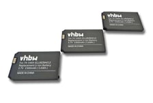 vhbw 3x batterie 1500mAh (3.7V) pour télephone fixe sans fil Cisco Unified Wireless IP Phone 7925G-EX, 7925G-EX-K9 comme 74-5469-01, U8ZBAE12.