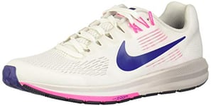 Nike Femme W Air Zoom Structure 21 Sneakers Basses, Multicolore (Summit White/Deep Royal Blue/Vast Grey 001), 40 EU