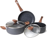 Non Stick Pots and Pans Set – Induction Hob Pots Set – 5pcs Kitchen Cookware – –