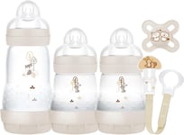 MAM Welcome To The World Set, Newborn Bottle Set with 0-2 Months Baby Grey