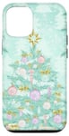 iPhone 12/12 Pro Pastel Green Mint Christmas Tree Ornaments Decoration Winter Case