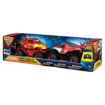 Monster Jam Marvel Remote Control Challenge Pack Iron Man vs Spider-Man 1:24 RC