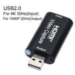 Carte d'acquisition Audio-vidéo 4K USB3.0 USB2.0,HDMI vers USB 3.0 2.0,plaque d'acquisition pour Streaming en direct,commutateur de caméra pour enregistrement de jeu - Type USB2.0