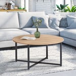 Idmarket - Table basse ronde detroit 70 cm design industriel