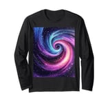 Vibrant Cosmic Swirl Space Art Long Sleeve T-Shirt