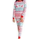 Julpyjamas Matchande familjepyjamas Pyjamas Förälder-barn outfit för hjortrenar Printed långärmad t-shirt och loungekläder women 2xl