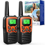 Talkie walkie Pack de 2 Talkie Walkie Longue Portée 8 KM, Accessoires de Talkie Walkie de Camping Adultes Enfants Radio Talkie Walkie Chasse avec