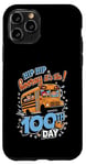 Coque pour iPhone 11 Pro 100 Days of School Bus Driver Kids Teacher Hooray 100