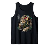 Rasta Reggae Lion and Reggae apparel with Rastafarian Tank Top