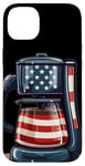 iPhone 14 Plus Funny coffee maker in American style Case