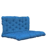 Chicreat Coussin pour Palette avec Dossier, Assise de 120 x 80 cm et Dossier de 120 x 60 cm, Turquoise