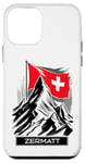 Coque pour iPhone 12 mini Zermatt avec drapeau suisse - symbole de force alpine