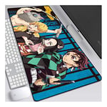 ITBT Demon Slayer Tapis De Souris 700X300Mm, Clavier Étendu Tapis De Souris Professionnel De Jeu Mousepad avec Base De 3 Mm D'Épaisseur, pour Ordinateurs Portables, Pc,A